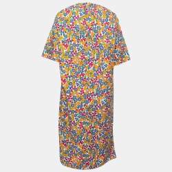 Pre Owned Marni Multicolor Floral Printed Cotton Dress M