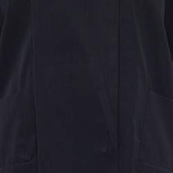 Pre Owned Marni Black Cotton & Silk Zip Front Top S