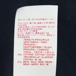 Pre Owned Marni Black Cotton & Silk Zip Front Top S