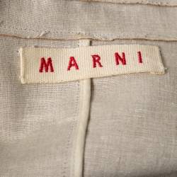 Marni Brown Wool & Linen Belted Jacket S