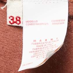 Pre Owned Marni Maroon Brown Cashmere Buttoned Cardigan S