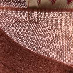 Pre Owned Marni Maroon Brown Cashmere Buttoned Cardigan S