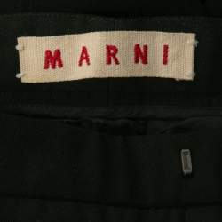Pre Owned Marni Black Wool Tailored Trousers M