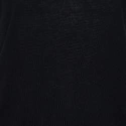 Pre Owned Marni Black Rib Knit Embellished Neck Detail Sweater Top S