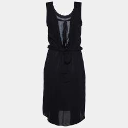 Pre Owned Marni Black Belted Waist Sleeveless Midi Dress M