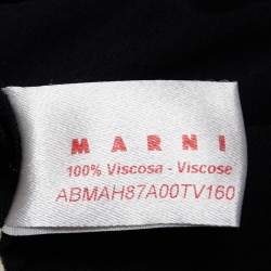 Pre Owned Marni Black Belted Waist Sleeveless Midi Dress M