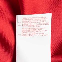 Marni Red Satin Oversized Shirt Dress S