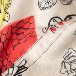 Pre Owned Marni Cream/Multicolor Printed Silk Shirt M