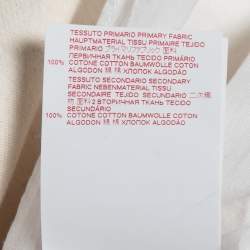 Pre Owned Marni Beige Denim Painted Detail Tie Detail Coat S