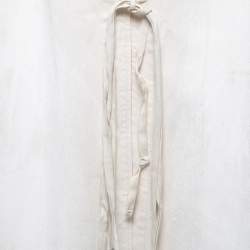 Pre Owned Marni Beige Denim Painted Detail Tie Detail Coat S