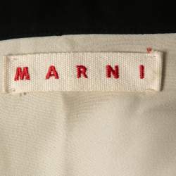 Pre Owned Marni Colorblock Crepe Button Front Midi Dress M