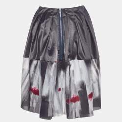 Pre Owned Marni Black Printed Nylon Mini Skirt S