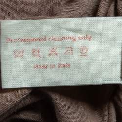 Pre Owned Marni Brown Cotton knit Embellished Detail Long Sleeve Top L