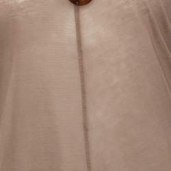 Pre Owned Marni Brown Cotton knit Embellished Detail Long Sleeve Top L