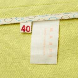 Marni Green Cotton Open Front Blazer S