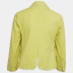 Marni Green Cotton Open Front Blazer S