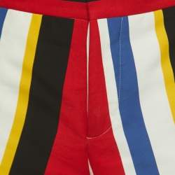 Marni Multicolor Wide Striped Cotton Shorts M