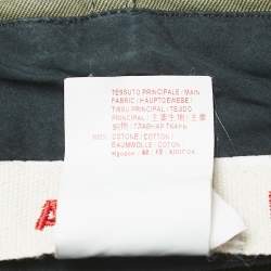 Pre Owned Marni Military Green Cotton Buttoned Trousers L