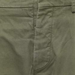 Pre Owned Marni Military Green Cotton Buttoned Trousers L