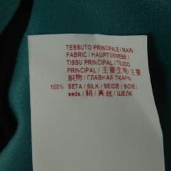 Pre Owned Marni Black/Blue Dotted Silk Neck Tie Long Sleeve Midi Dress M