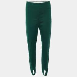 Marni Green Wool Blend Stirrup Trousers M