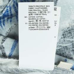 Marni Blue/Black Printed Cotton Midi Dress M