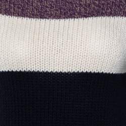 Pre Owned Marni Black Colorblock Wool & Cashmere Knit Sweater S