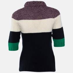 Pre Owned Marni Black Colorblock Wool & Cashmere Knit Sweater S