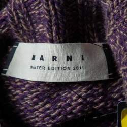 Pre Owned Marni Black Colorblock Wool & Cashmere Knit Sweater S