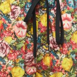 Pre Owned Marni Multicolor Floral Print Cotton Straight Leg Trousers M