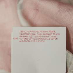 Pre Owned Marni Red Floral Print Cotton Bateau Neck Blouse S