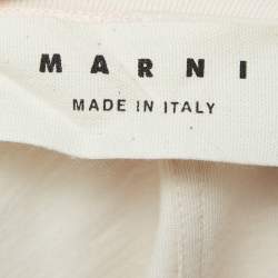 Pre Owned Marni Beige Open Back Tie-Up Cotton Sleeveless T-Shirt M