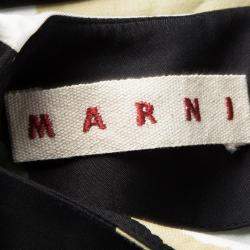 Marni Black Printed Oversized Short Sleeve Top S