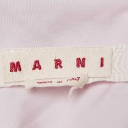 Pre Owned Marni Powder Pink Cotton Pleated Cap Sleeve Blouse S
