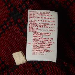 Marni Black/Red Patterned Wool Sweater S