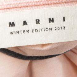 Marni Blush Pink Cotton Gathered Sleeveless Top M