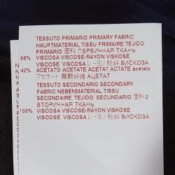 Pre Owned Marni Black and Blue Sateen Lace-Up Waist Detailed Midi Dress S