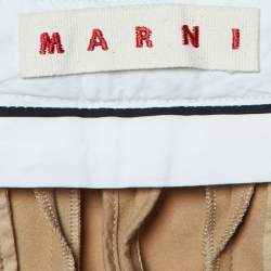 Marni Beige Cotton Tailored Trousers S