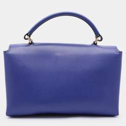 Marni Blue Leather Top Handle Bag