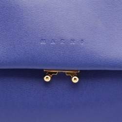 Marni Blue Leather Top Handle Bag
