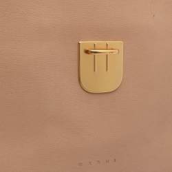 Marni Beige Leather Push Lock Flap Shoulder Bag