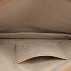 Marni Beige Leather Push Lock Flap Shoulder Bag