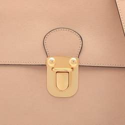Marni Beige Leather Push Lock Flap Shoulder Bag