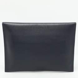 Pre Owned Marni Navy Blue Leather Flap Clutch