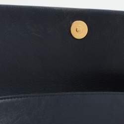 Pre Owned Marni Navy Blue Leather Flap Clutch