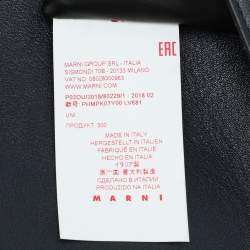 Pre Owned Marni Navy Blue Leather Flap Clutch