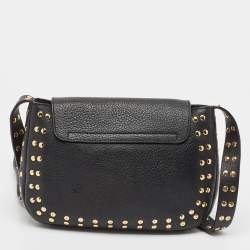 Marni Black Leather Studded Flap Shoulder Bag