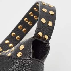Marni Black Leather Studded Flap Shoulder Bag