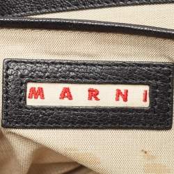 Marni Black Leather Studded Flap Shoulder Bag