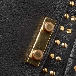 Marni Black Leather Studded Flap Shoulder Bag